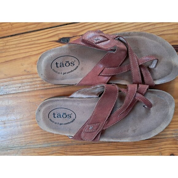 Women’s TAOS Perfect Leather Sandals Size 7 - Picture 1 of 2